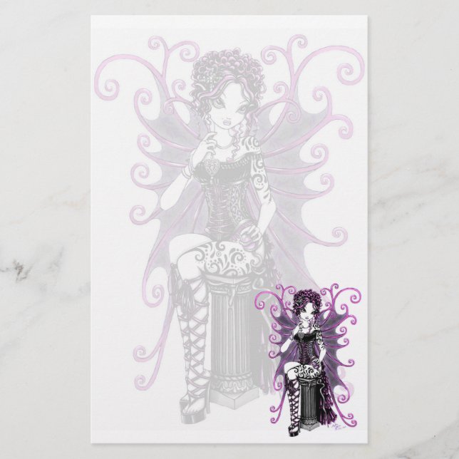 Artigos de papelaria cor-de-rosa da fada dos (Frente)