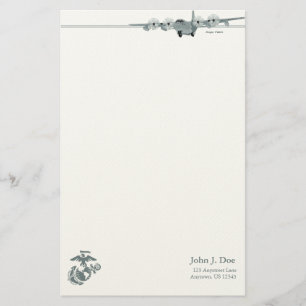 Artigos de papelaria da aviação do USMC C-130