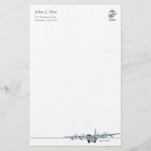 Artigos de papelaria da aviação do USMC C-130