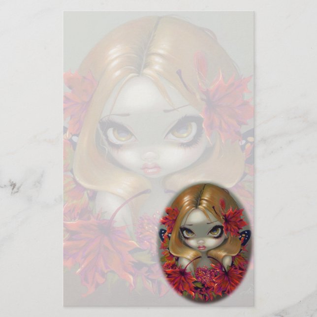 "Artigos de papelaria da fada do bordo vermelho" (Frente)