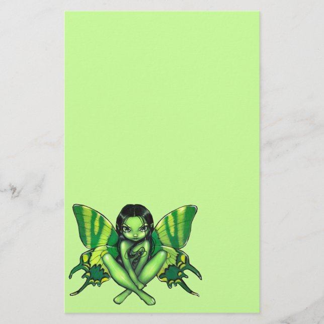 "Artigos de papelaria da fantasia verde da (Frente)