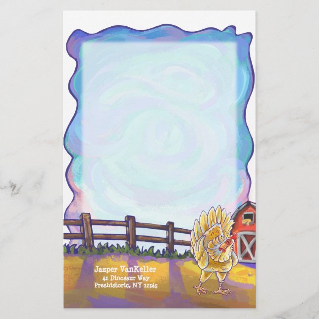 Artigos de papelaria da galinha (Frente)