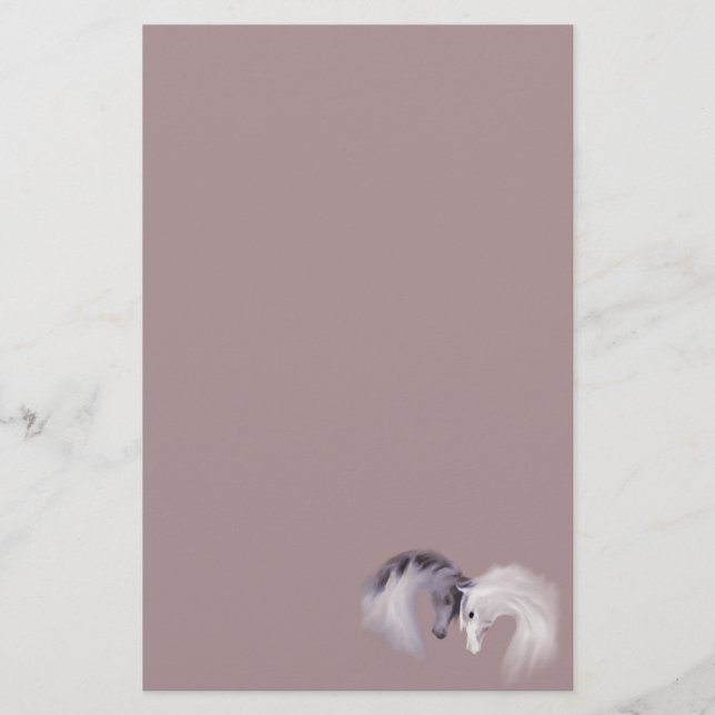 "Artigos de papelaria da lavanda do ~ dos cavalos (Frente)