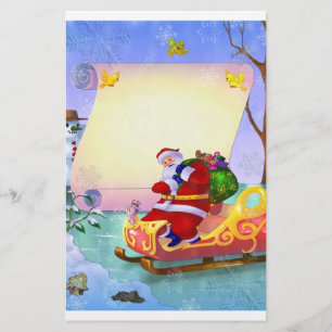 Artigos de papelaria da letra do papai noel para o