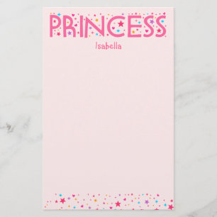 Artigos de papelaria da princesa Menina