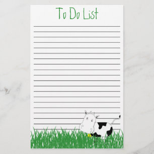 Artigos de papelaria da vaca louca para fazer o