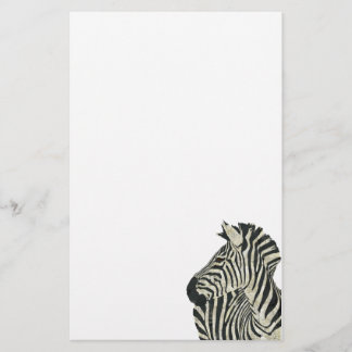 Artigos de papelaria da zebra do vintage