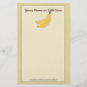 Artigos de papelaria das bananas