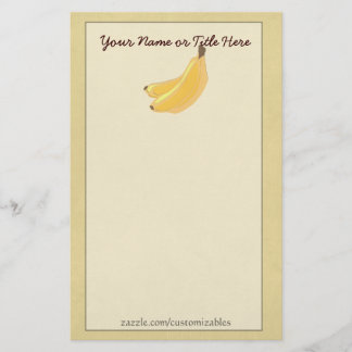 Artigos de papelaria das bananas
