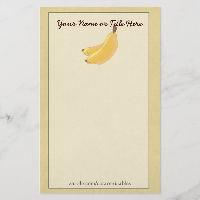 Artigos de papelaria das bananas (Frente)