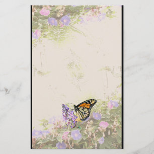 Artigos de papelaria das flores de borboleta do