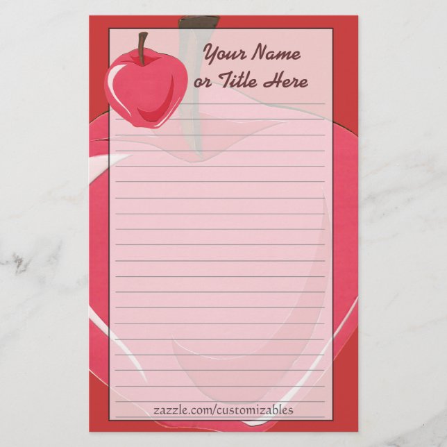 Artigos de papelaria de Apple (Frente)