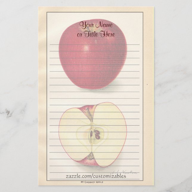 Artigos de papelaria de Apple do vintage (Frente)