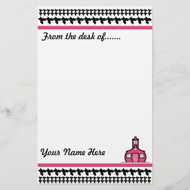 Artigos de papelaria de Houndstooth (Frente)