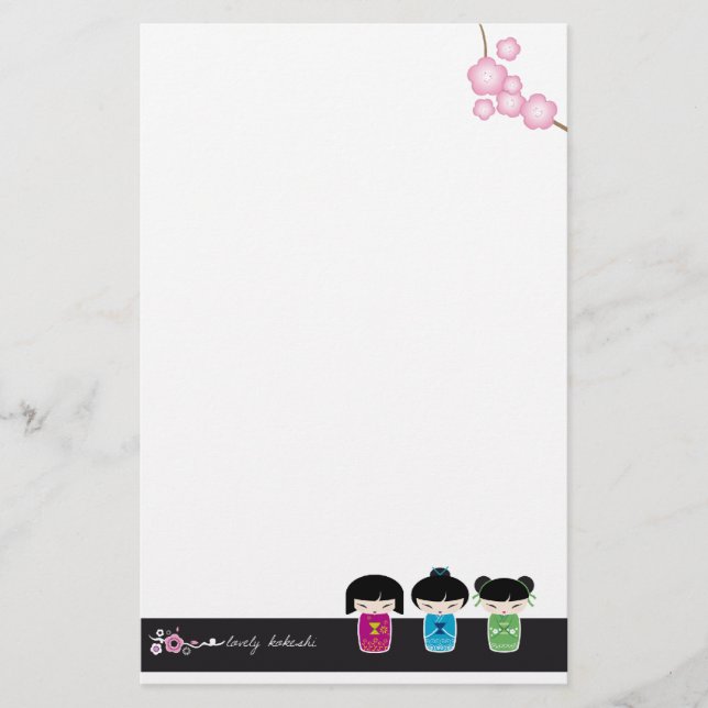 Artigos de papelaria de Kokeshi (Frente)