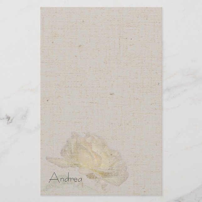 Artigos de papelaria de linho do olhar do rosa (Frente)