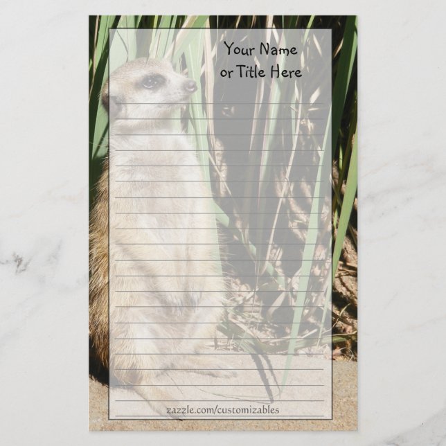 Artigos de papelaria de Meerkat (Frente)