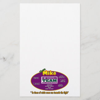 Artigos de papelaria de Mike da equipe