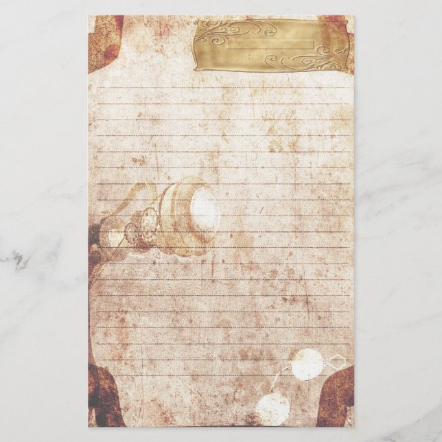 Artigos de papelaria de Steampunk - placa (Frente)