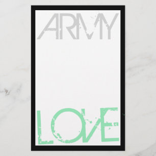 Artigos de papelaria do amor do exército