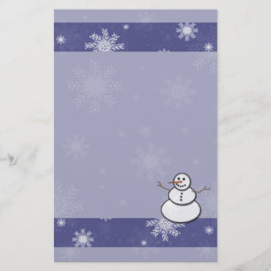 Artigos de papelaria do boneco de neve