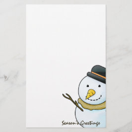 Artigos de papelaria do boneco de neve do Natal