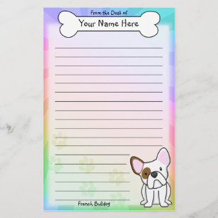 Artigos de papelaria do buldogue francês de Kawai
