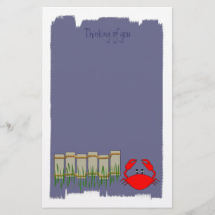 Artigos de papelaria do caranguejo da praia