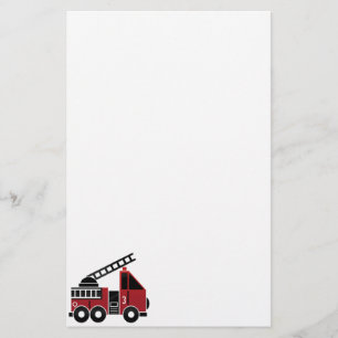 Artigos de papelaria do carro de bombeiros