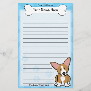 Artigos de papelaria do Corgi de Galês do Pembrok