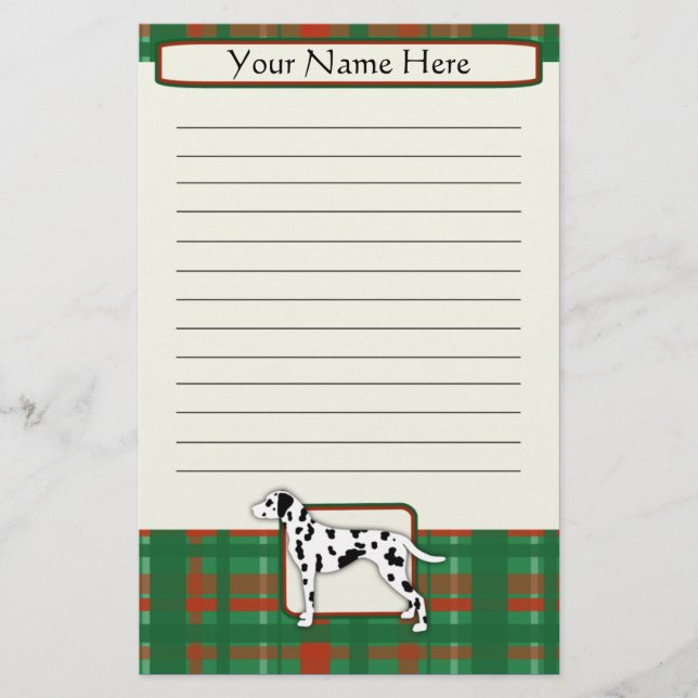 Artigos de papelaria do Dalmatian do Natal da (Frente)