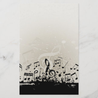 Artigos de papelaria do design da música do Grunge