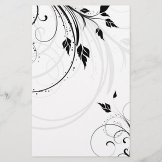 Artigos de papelaria do design floral