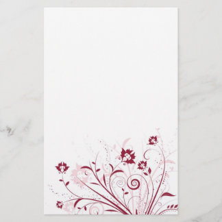 Artigos de papelaria do design floral