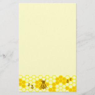 Artigos de papelaria do favo de mel do amarelo da