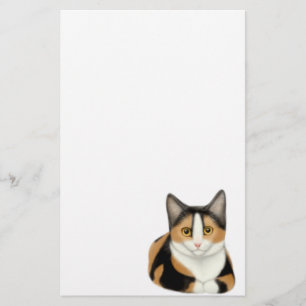 Artigos de papelaria do gato de chita