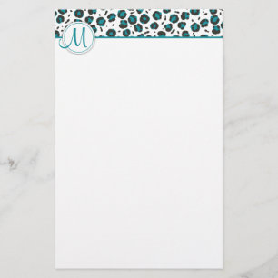 Artigos de papelaria do impressão do leopardo do