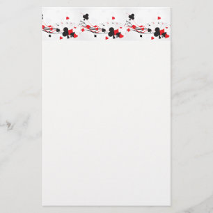 Artigos de papelaria do jogo de cartas do casino