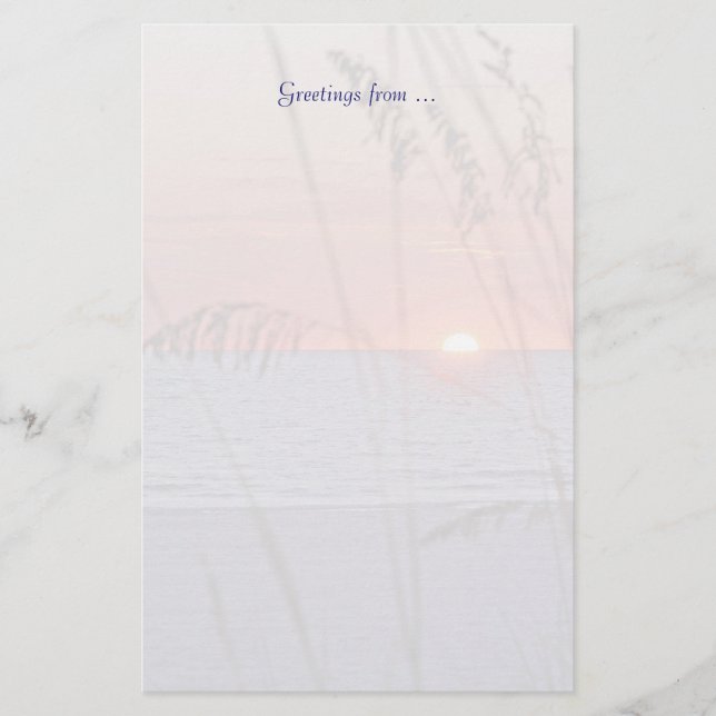 Artigos de papelaria do por do sol da ilha do (Frente)