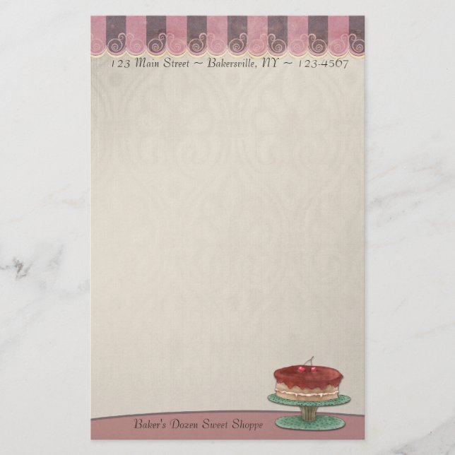 Artigos de papelaria do produtos de forno (Frente)