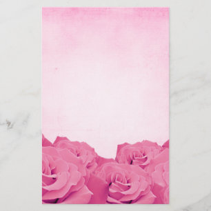 Artigos de papelaria do rosa do rosa do vintage