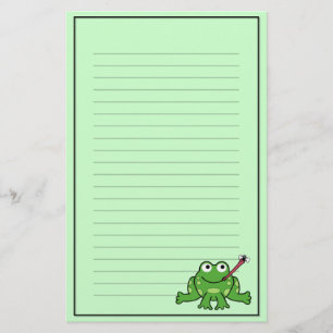 Artigos de papelaria do sapo e da mosca