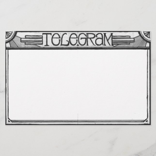 Artigos de papelaria do telegrama de Steampunk do (Frente)