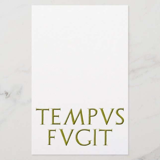 Artigos de papelaria do Tempus Fugit (Frente)