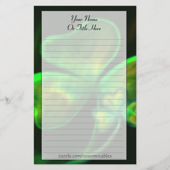 Artigos de papelaria do trevo (Frente)