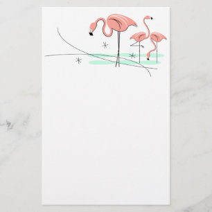 Artigos de papelaria do trio 3 dos flamingos