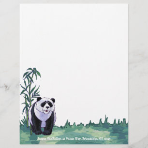 Artigos de papelaria do urso de panda