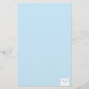 Artigos de papelaria do urso polar do Peekaboo