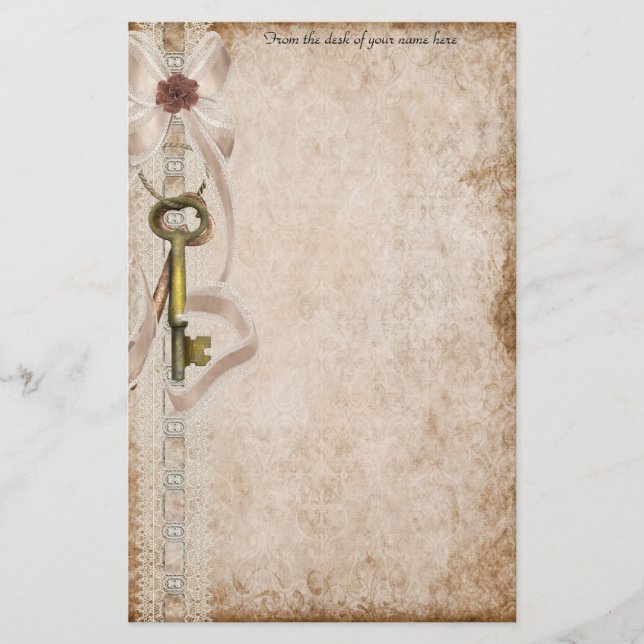 Artigos de papelaria doces do vintage (Frente)