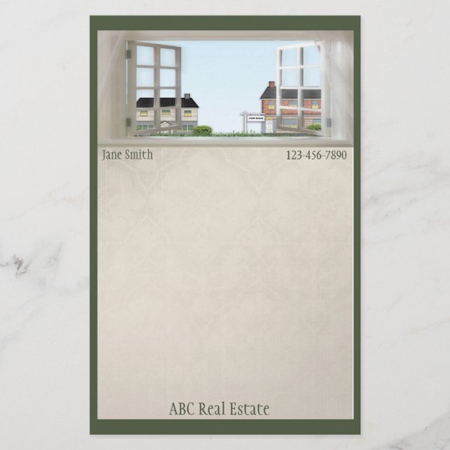 Artigos de papelaria dos bens imobiliários (Frente)